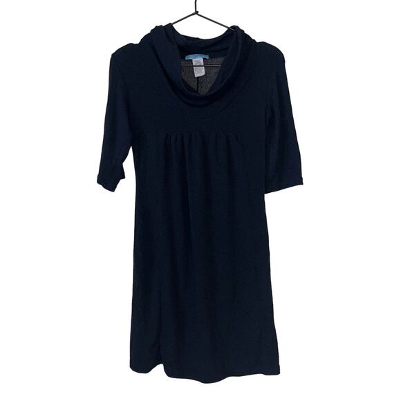 Espresso Womens Sz M Cowl Neck Black Dress Above Knee Y2K - Picture 1 of 3